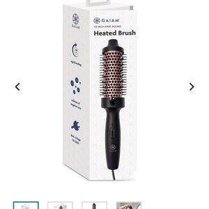 GAIAM 1.5-Inch Ionic Round Heated Hair Brush NEW In box